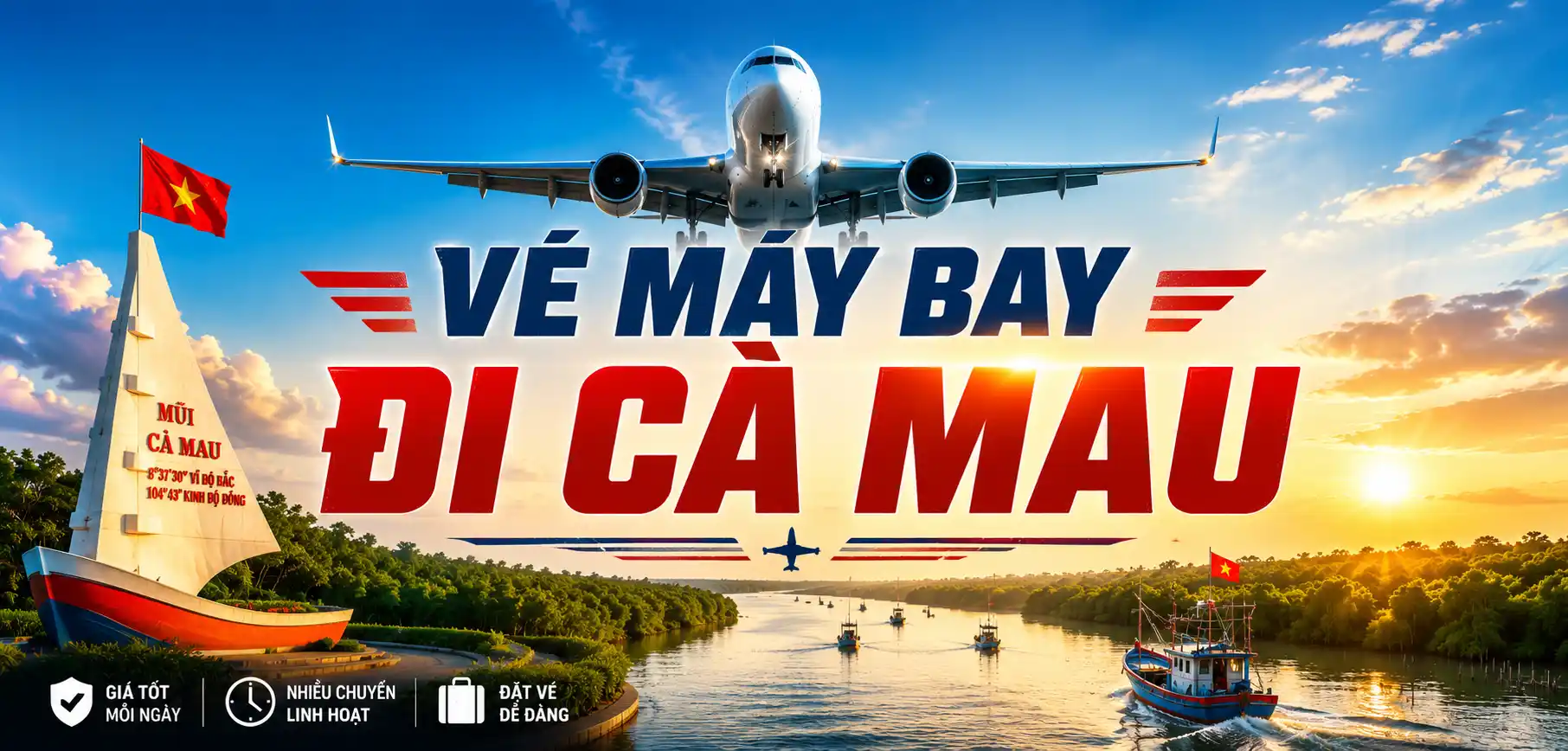 Vé máy bay đi Cà Mau giá rẻ nhất tại Vietjet.net