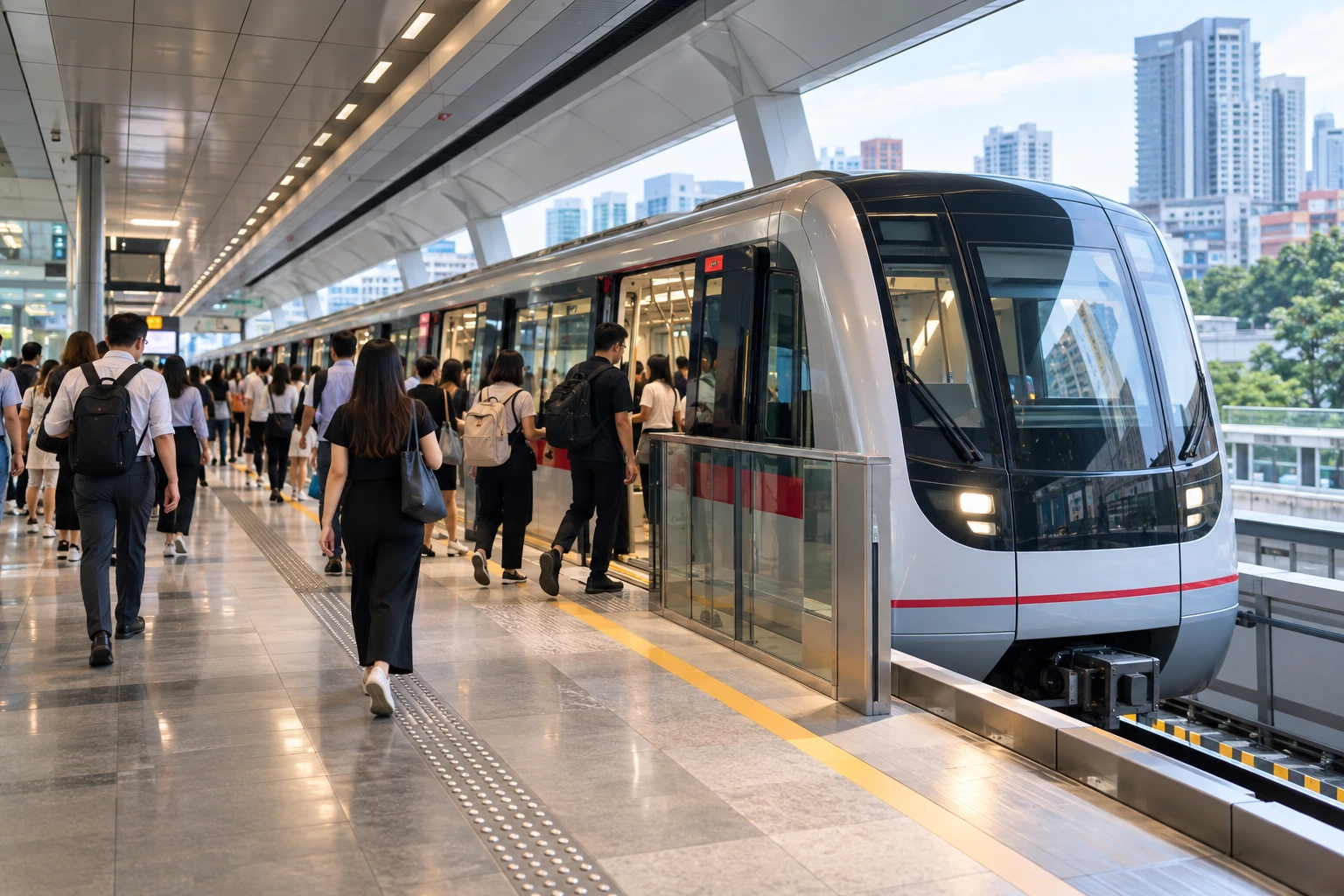 Tàu điện ngầm là phương tiện công cộng phổ biến tại Singapore (Ảnh Sưu tầm)