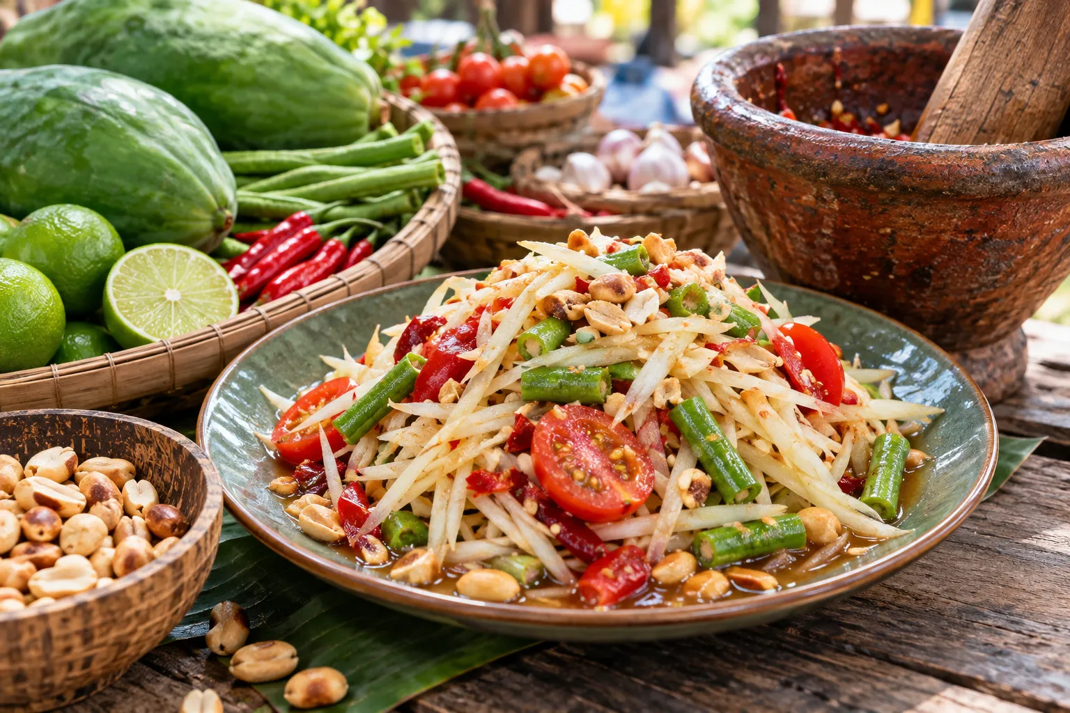 Gỏi đu đủ Thái Lan, món ăn đường phố đắt khách bậc nhất