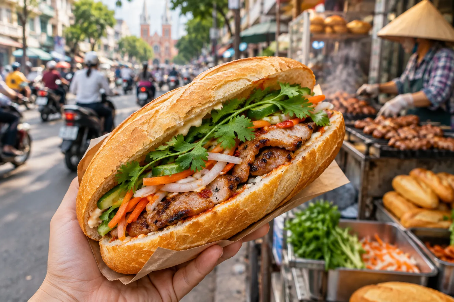 Bánh mì Sài Gòn món ăn đường phố quen thuộc