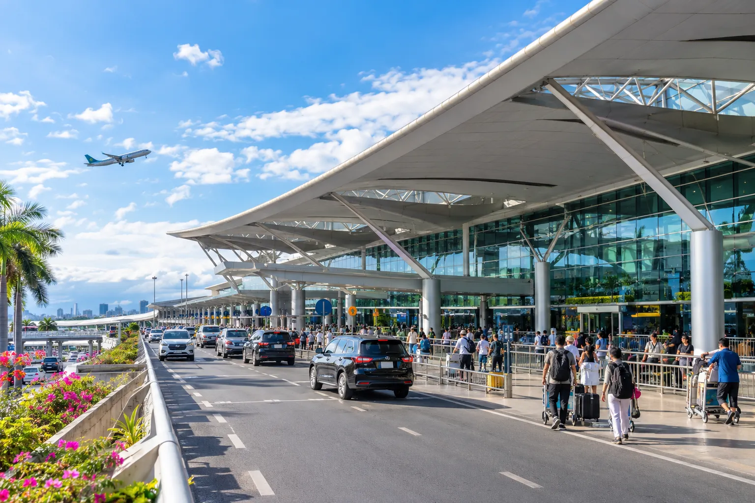Khu vực nhà ga sân bay Tân Sơn Nhất tại Sài Gòn