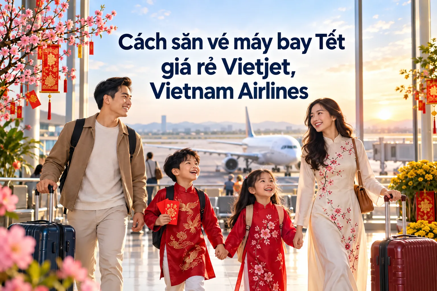 Cách săn vé máy bay Tết 2027 giá rẻ Vietjet, Vietnam Airlines
