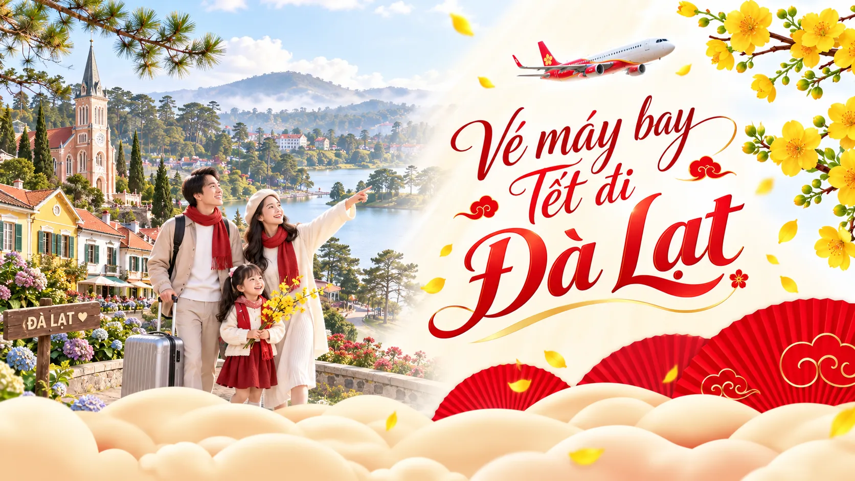 Vé máy bay Tết đi Đà Lạt mới cập nhật