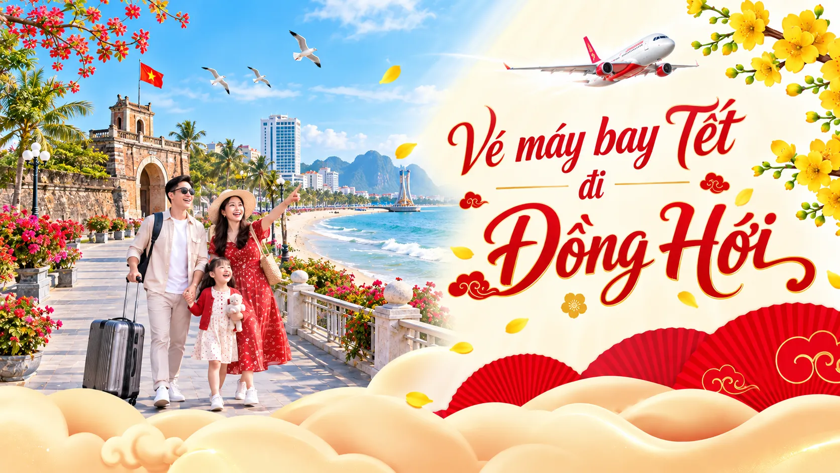 Đặt vé máy bay Tết đi Đồng Hới sớm để có giá tốt nhất
