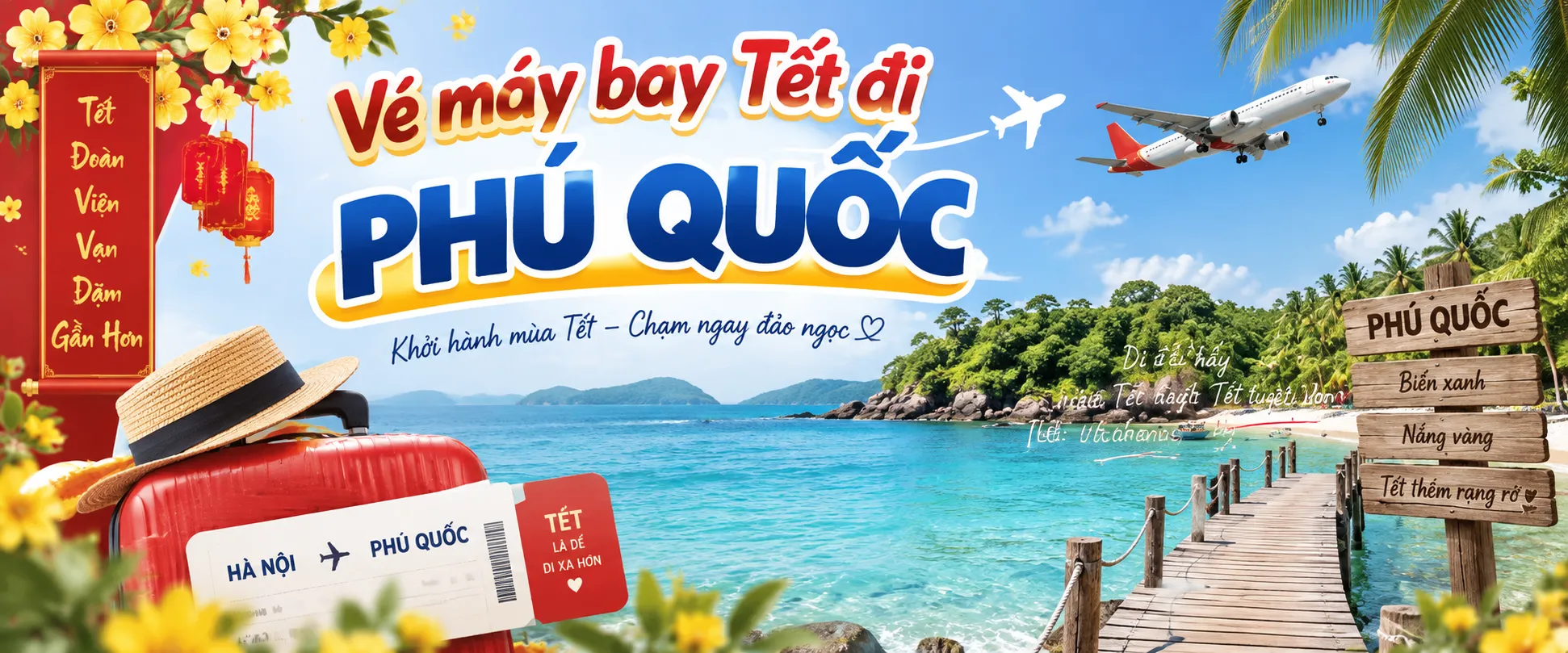 Vé máy bay Tết đi Phú Quốc 2027, đổi gió trên đảo ngọc
