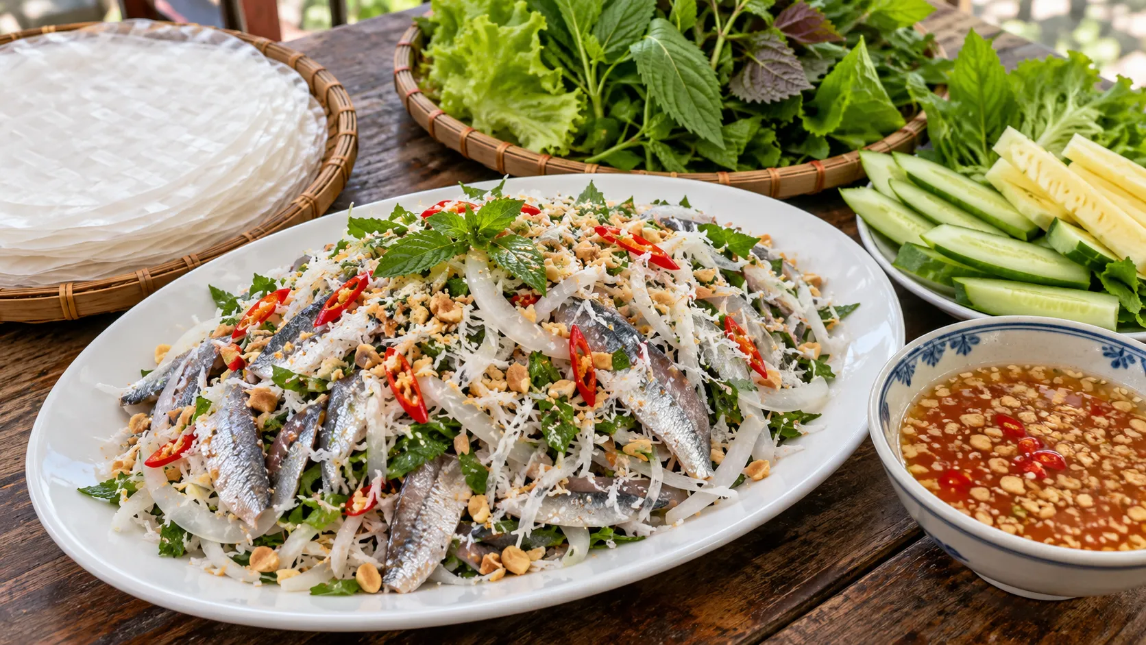 Gỏi cá trích tại Phú Quốc mang hương vị vô lôi cuốn