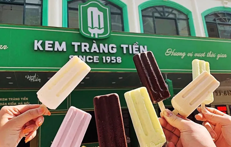 Kem tràng tiền là đặc sản nổi tiếng lâu đời tại mảnh đất thủ đô