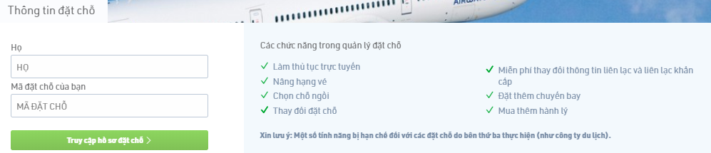 Kiểm tra vé máy bay đã đặt Bamboo Airways