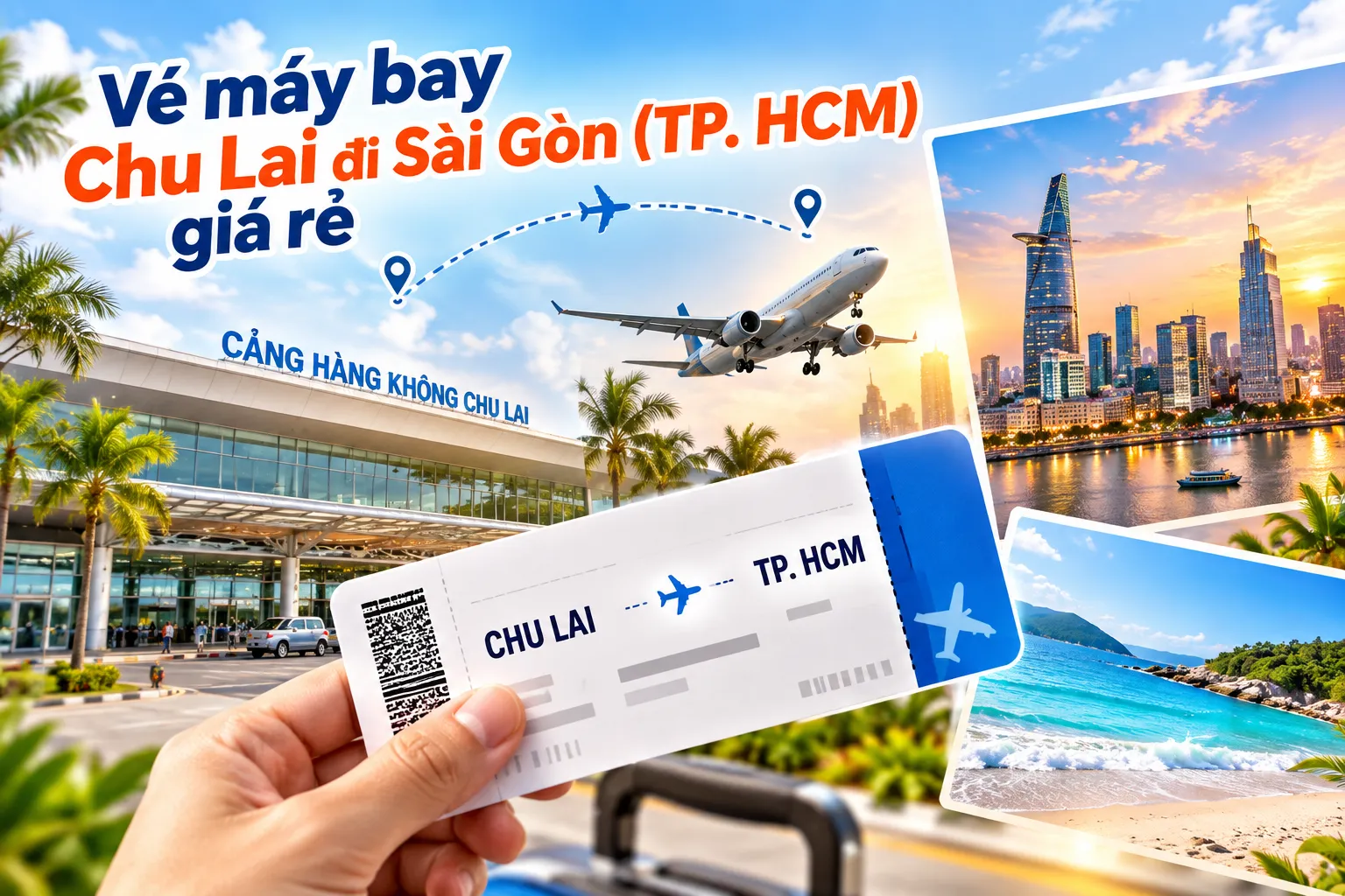 Vé máy bay Chu Lai đi Sài Gòn (TP. HCM) giá rẻ