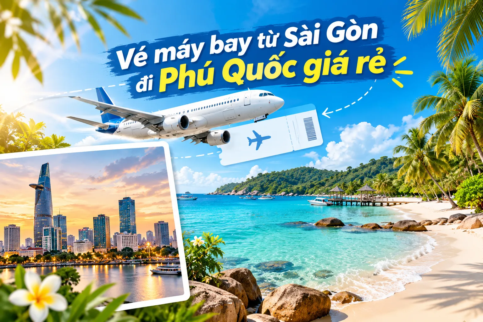 Vé máy bay từ Sài Gòn đi Phú Quốc giá rẻ