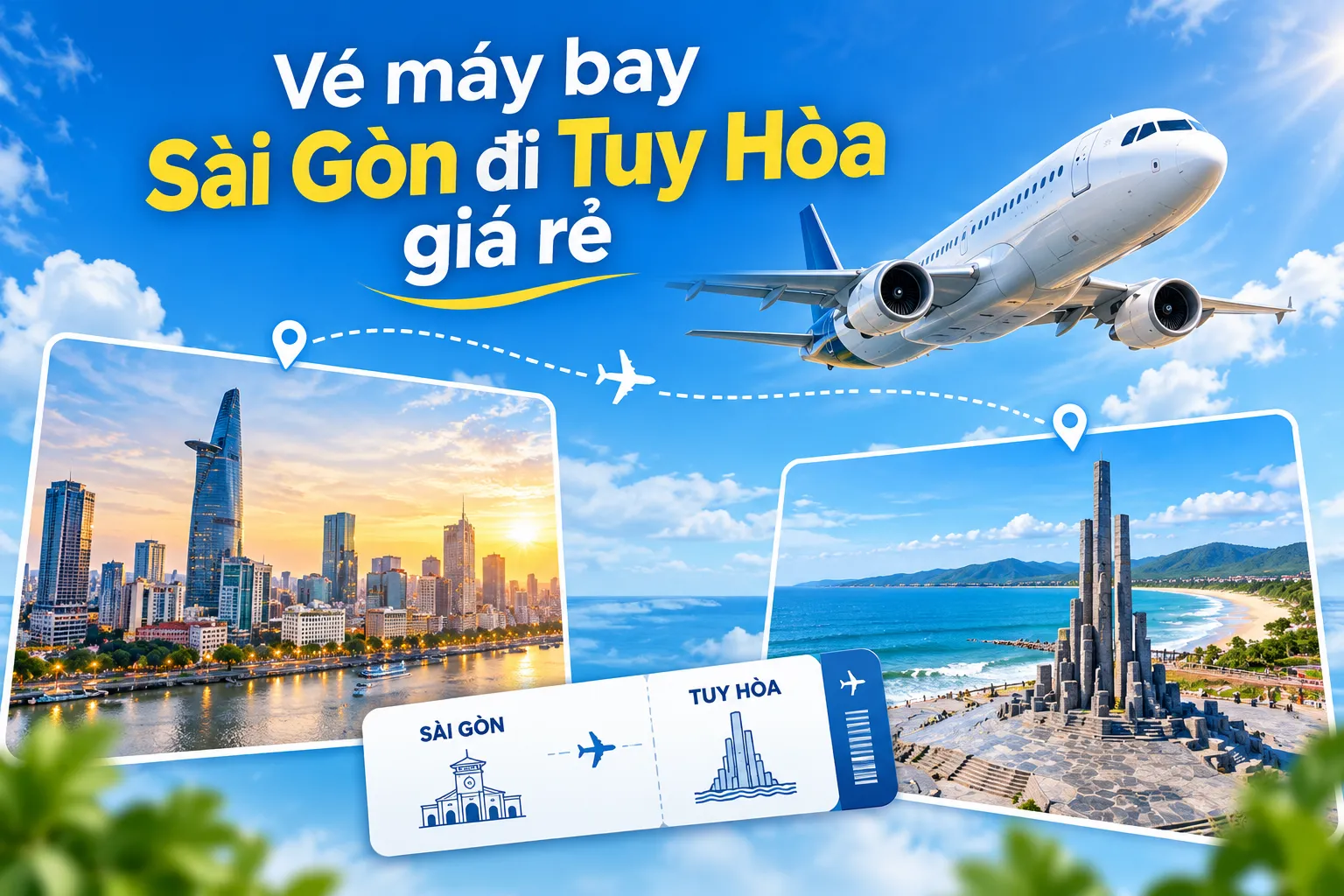 Vé máy bay Sài Gòn đi Tuy Hòa giá rẻ