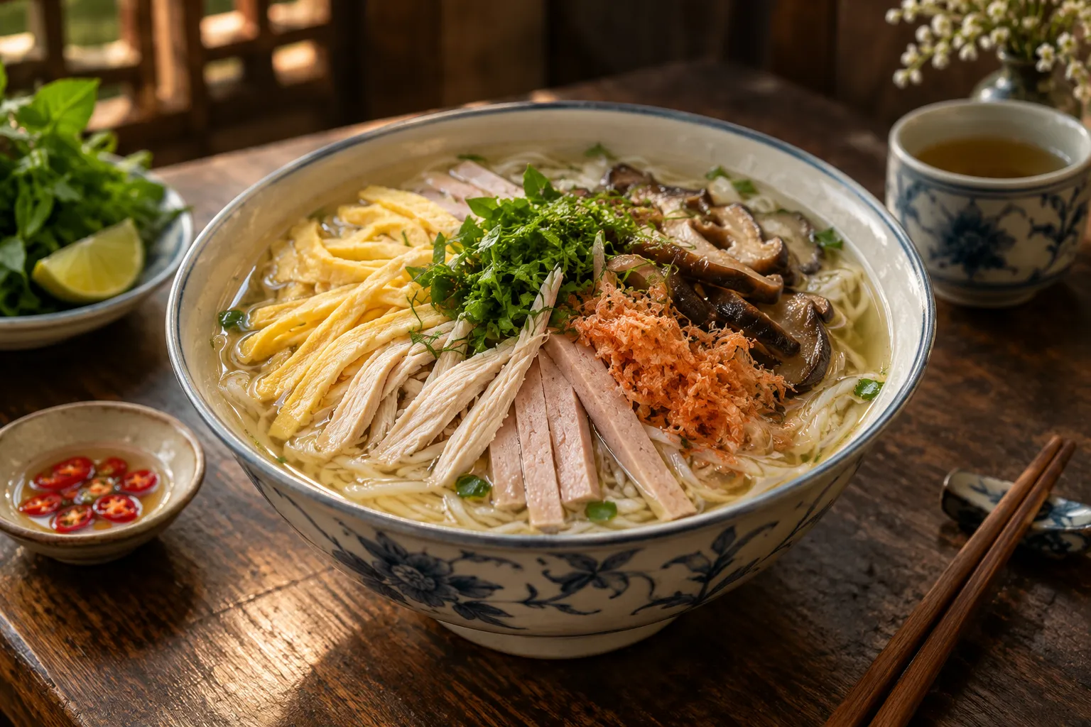 Bún thang là món đặc sản không thể bỏ lỡ khi đến thủ đô