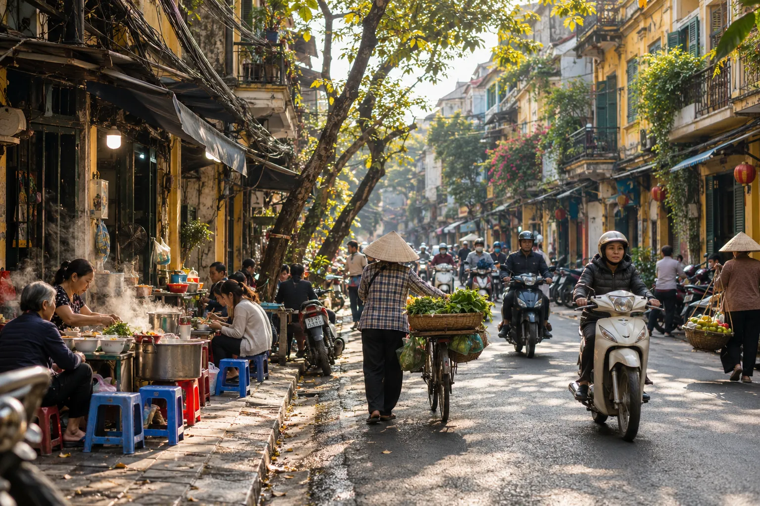 Khu phố cổ Hà Nội mang vẻ đẹp bình dị, yên bình