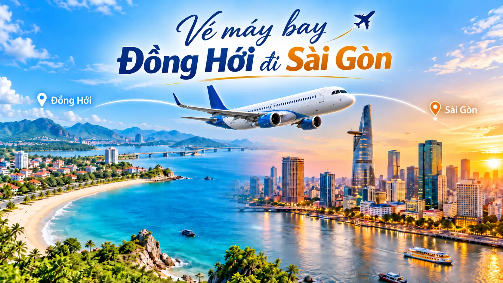 Vé máy bay Đồng Hới đi Sài Gòn (TP. HCM) giá rẻ