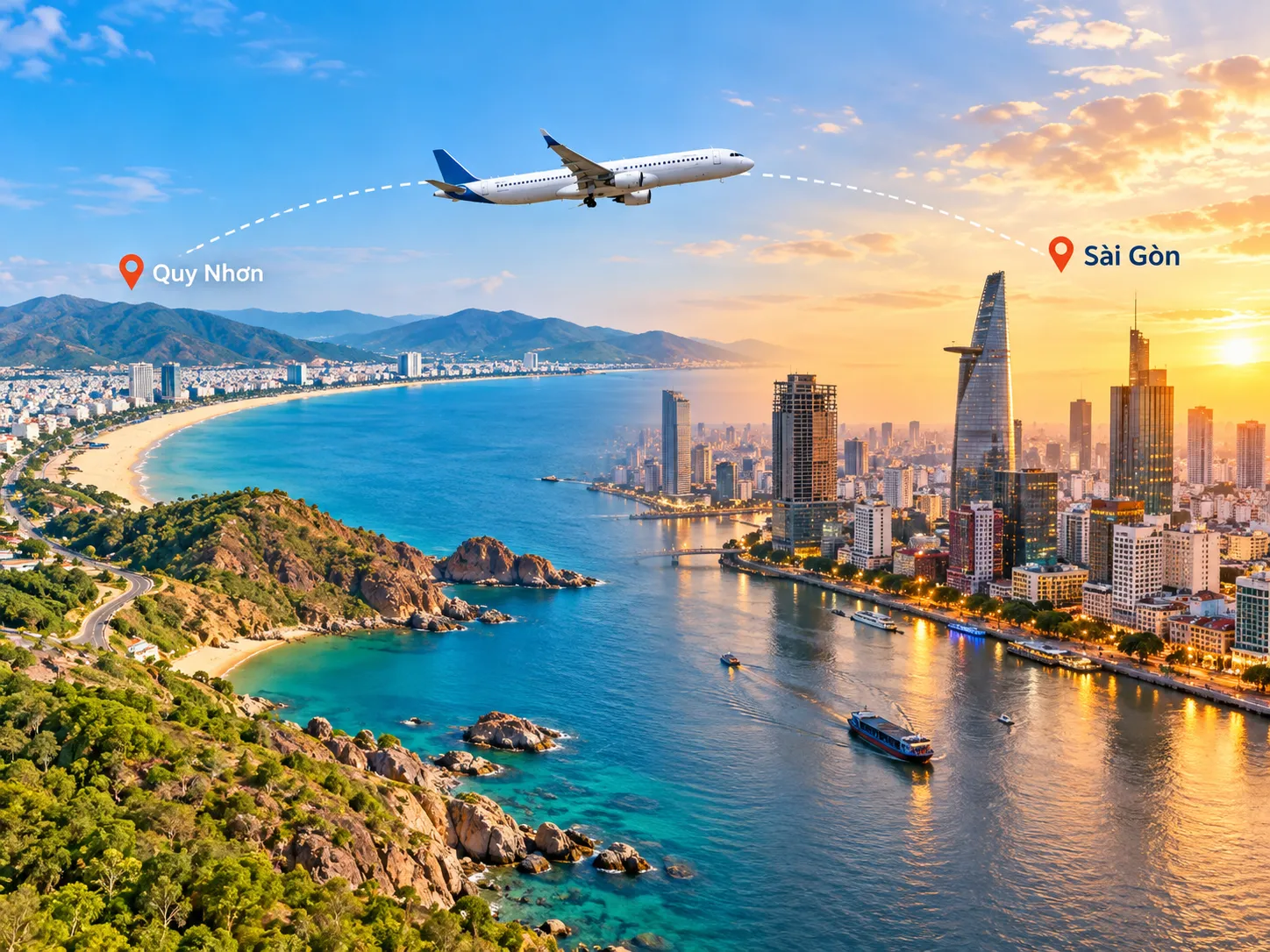 Hành trình bay từ Quy Nhơn đến Sài Gòn