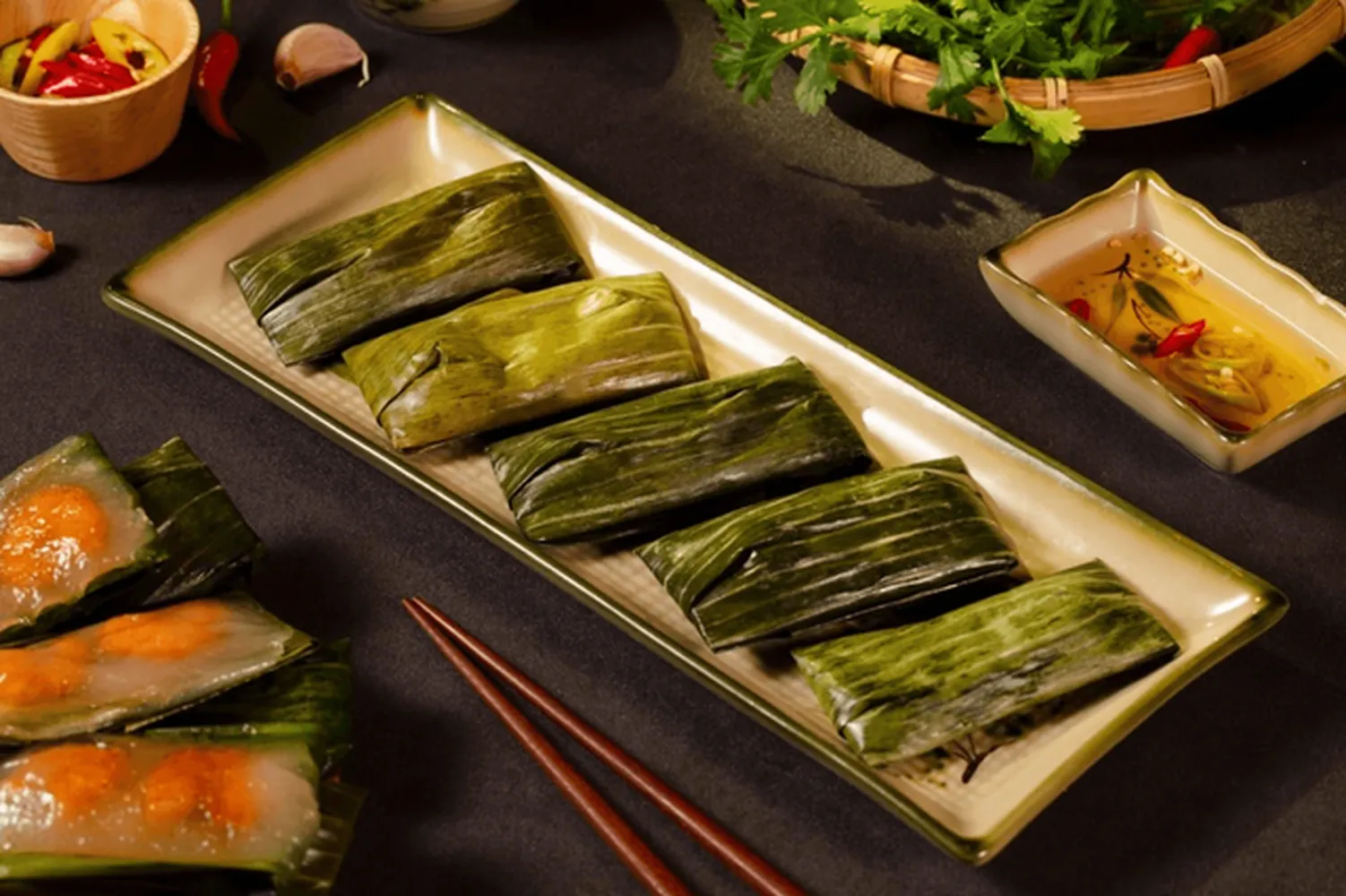 Bánh bột lọc có vỏ trong veo vô cùng đẹp mắt