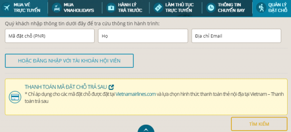 Mã đặt chỗ Vietnam Airlines là gì?