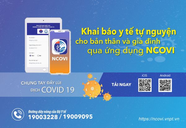 App NCOVI khai báo y tế