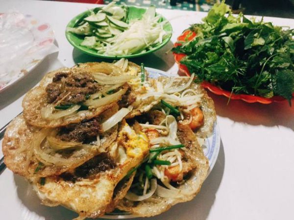Bánh xèo tôm nhảy