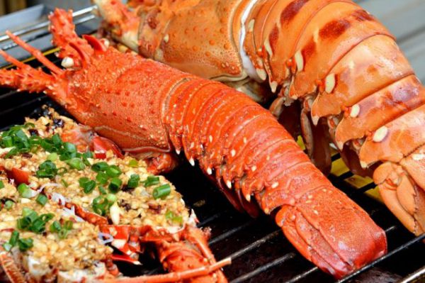 Tôm hùm đỏ là hải sản được yêu thích ở Bình Ba - Nha Trang