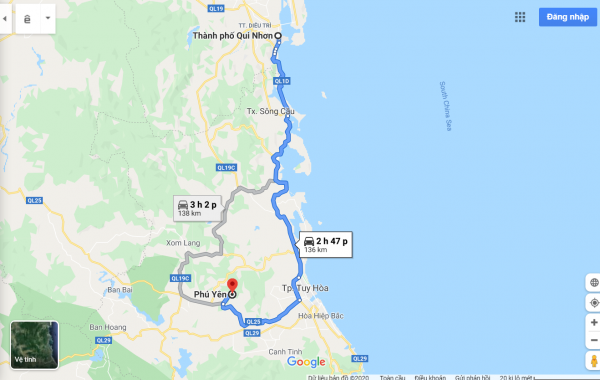 Quy Nhơn cách Phú Yên bao xa