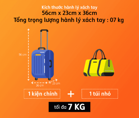 Quy định về hành lý xách tay của Pacific Airlines