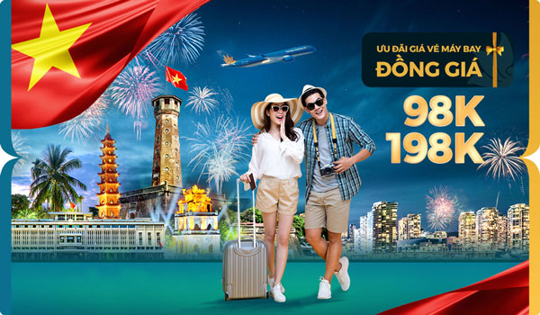 Vietnam Airlines mở bán vé nội địa đồng giá 89k, 198k