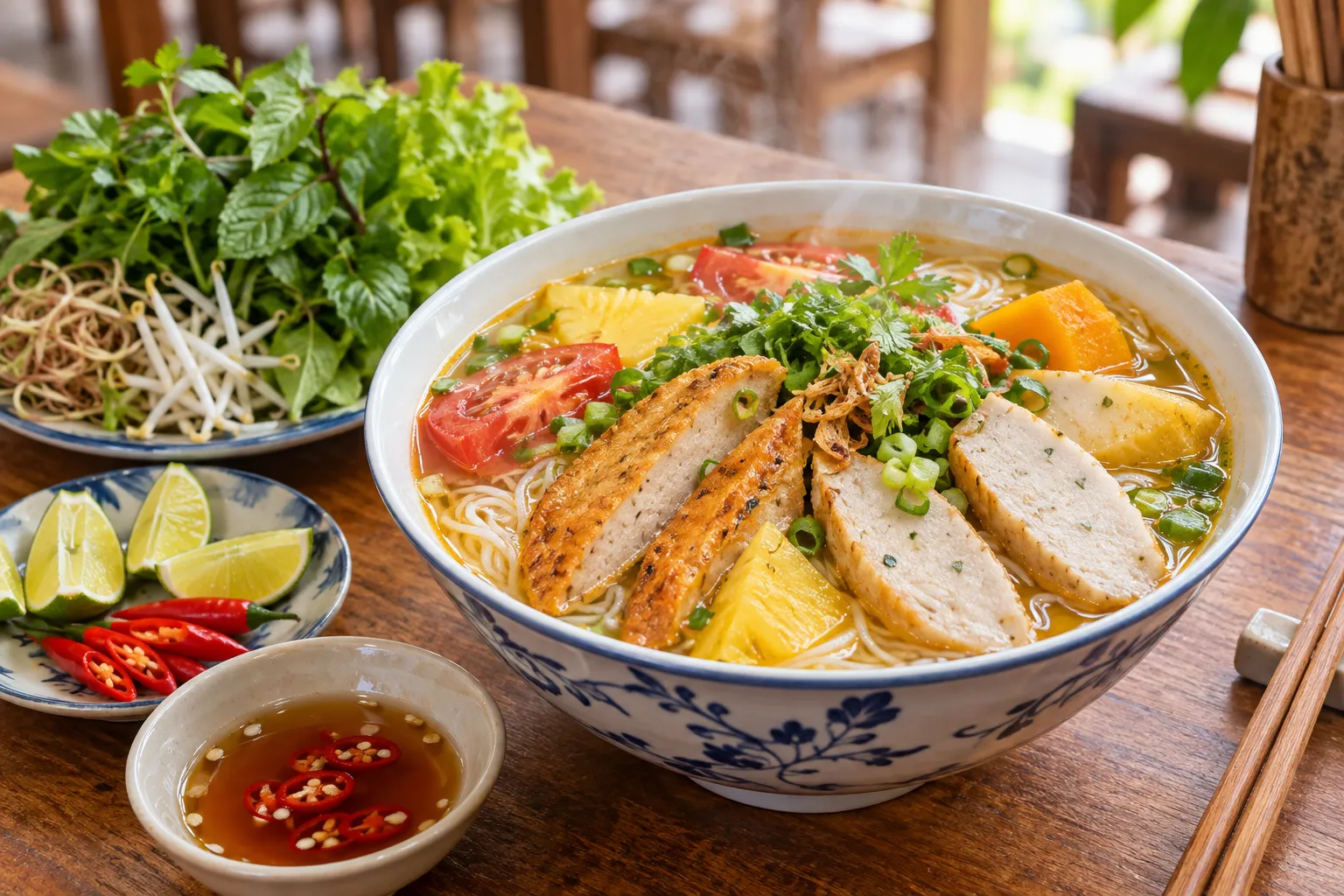 Bún chả cá Đà Nẵng "no cơ mắt, căng cơ bụng"