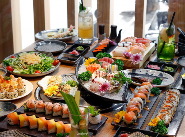 Sushi vô cùng bắt mắt phải không nào?