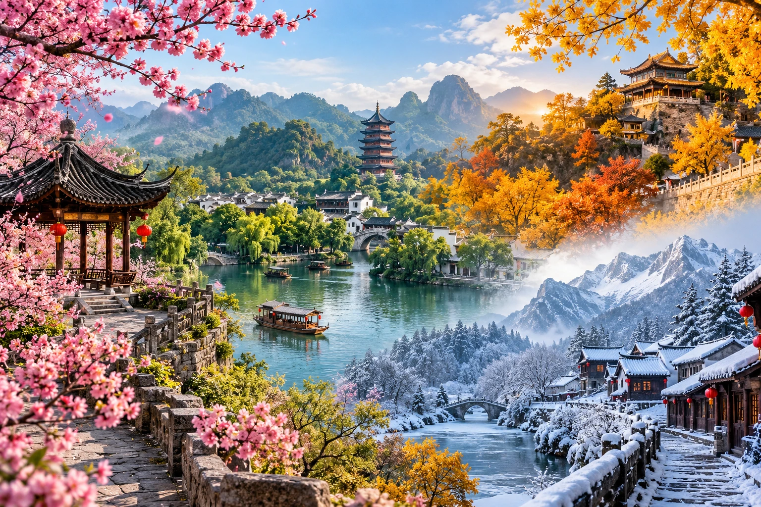 Mỗi mùa ở Trung Quốc đều có những nét đặc sắc riêng