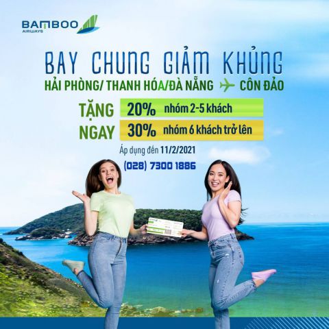 Bay chung hưởng ưu đãi khủng Bamboo Airways