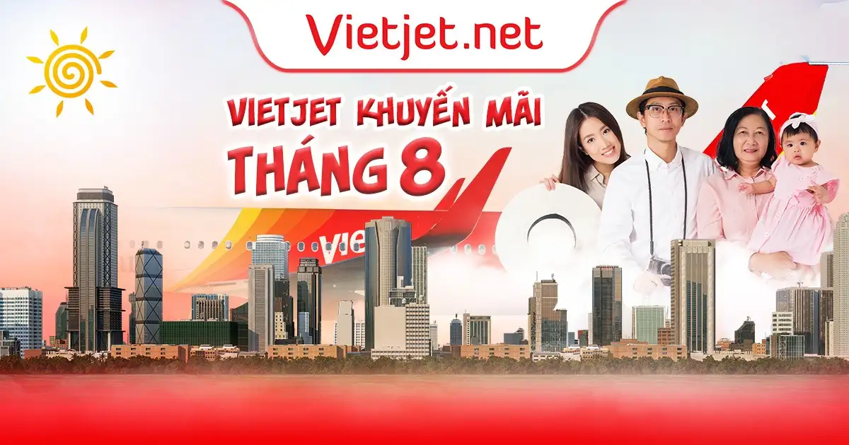 Vietjet khuyến mãi tháng 8