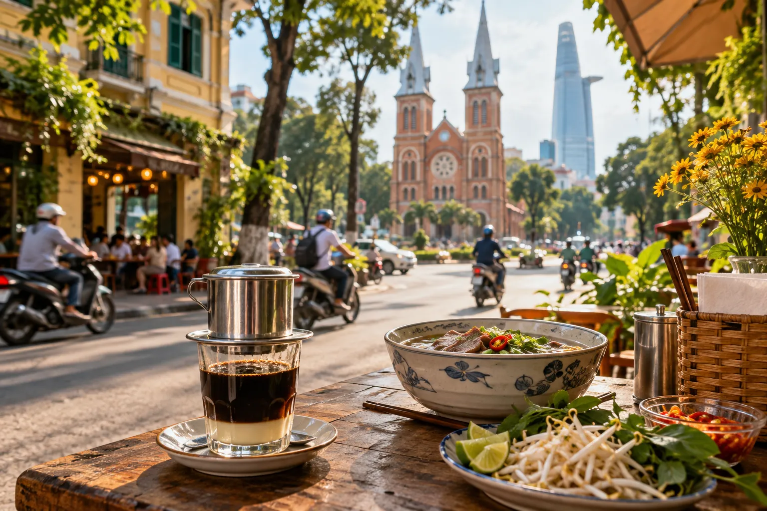 Cà phê và ẩm thực đường phố Sài Gòn