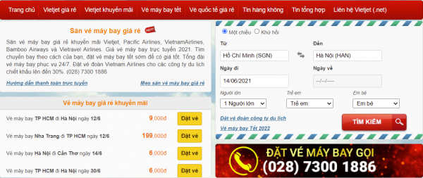 săn vé máy bay Cần Thơ Hải Phòng giá rẻ tại Vietjet (.net)
