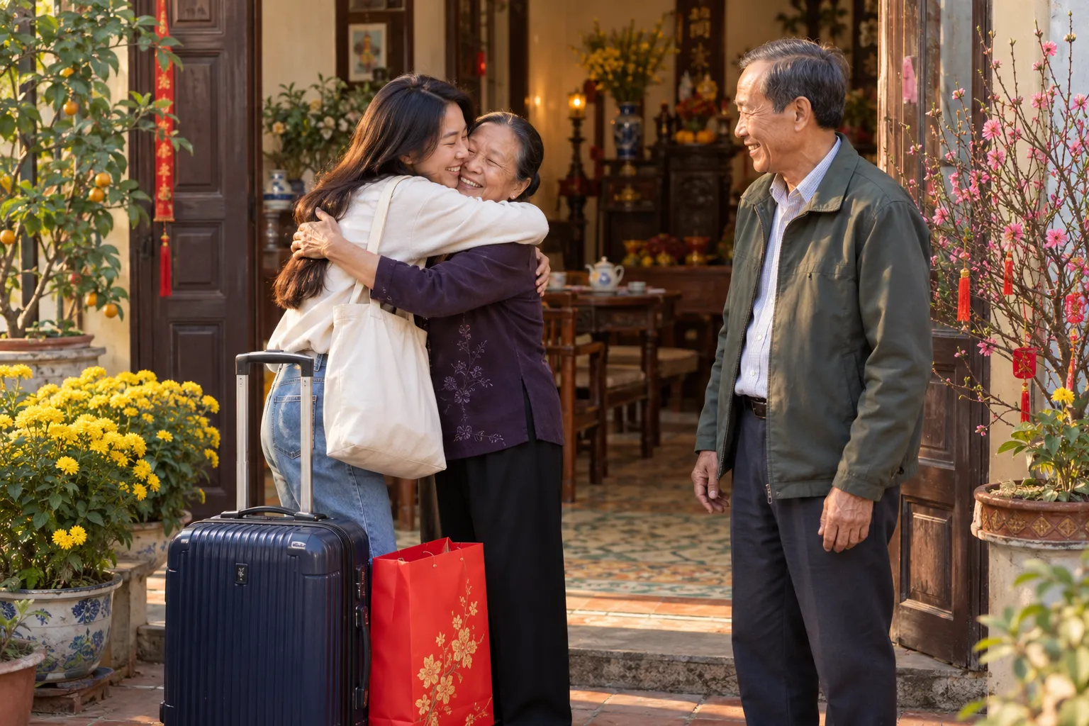 Về nhà đón Tết cùng người thân