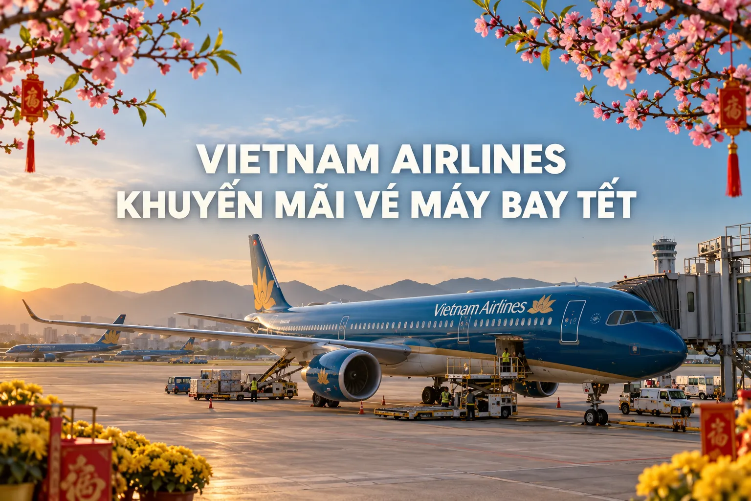 Vietnam Airlines khuyến mãi vé máy bay Tết - Bay đôi đón Tết
