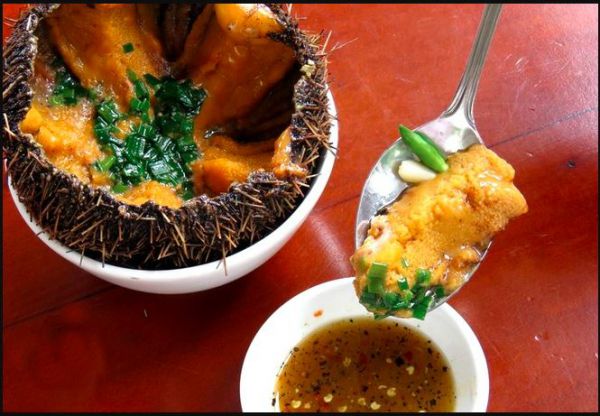 Nhum biển nướng mỡ hành