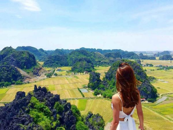 Góc sống ảo tuyệt đẹp khi đi du lịch Ninh Bình mùa lúa chín (Nguồn: ST)