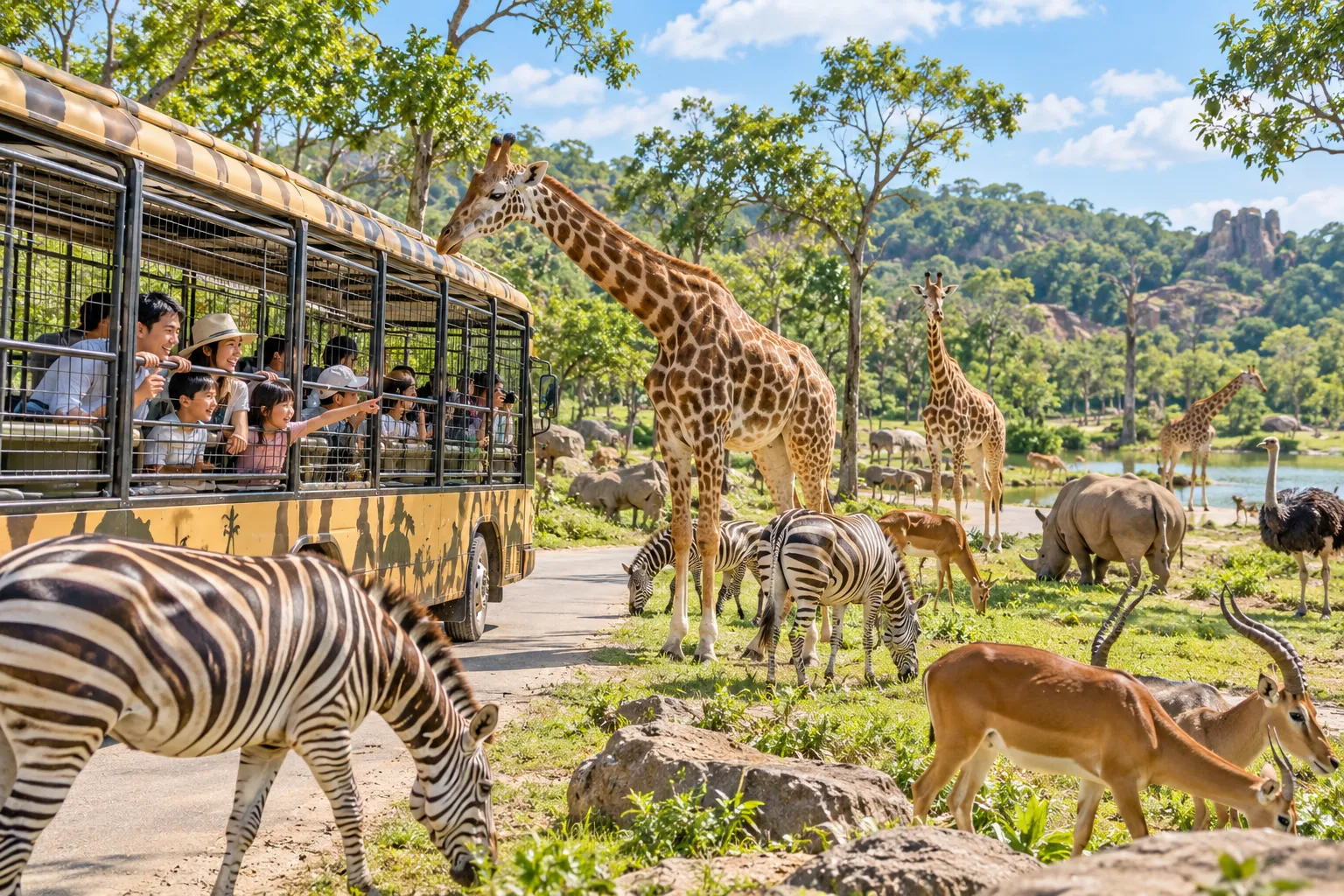 Thử cảm giác nhốt người thả thú chỉ có tại Vinpearl Safari Phú Quốc