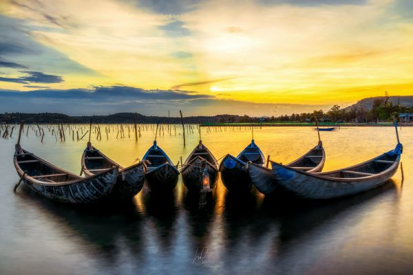 Cảnh đẹp Ô Loan khi hoàng hôn buông xuống (Ảnh Dũng Nhím)