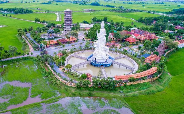 Chùa Thiền Lâm - Gò Kén Tây Ninh nhìn từ trên cao