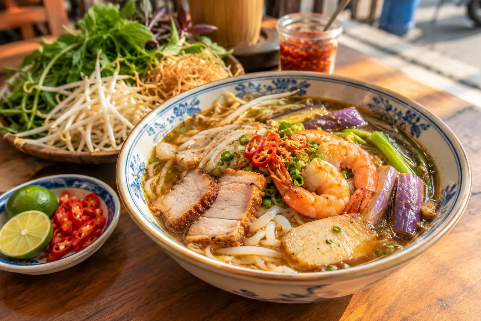 Đừng quên thưởng thức món bún mắm Sài Gòn bạn nhé