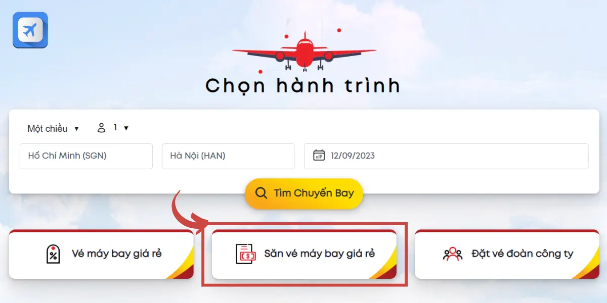 Sử dụng công cụ săn vé rẻ theo tháng của Vietjet (.net)