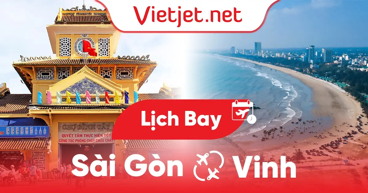 Lịch bay Sài Gòn (TP. HCM) đi Vinh hôm nay