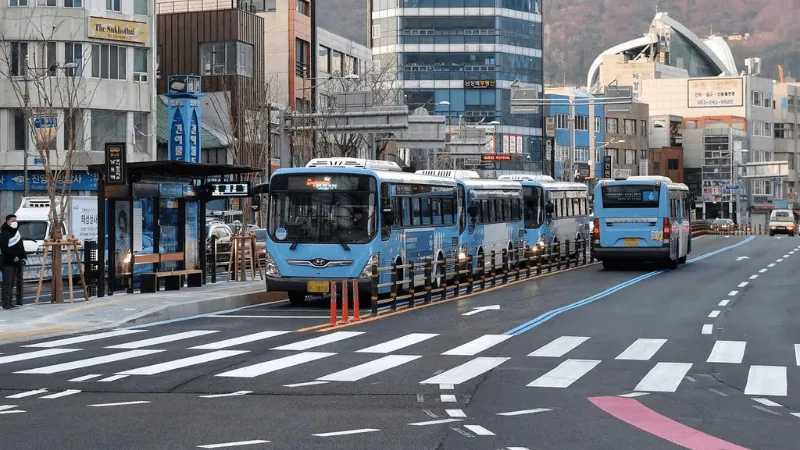 Di chuyển bằng xe bus với chi phí khá rẻ