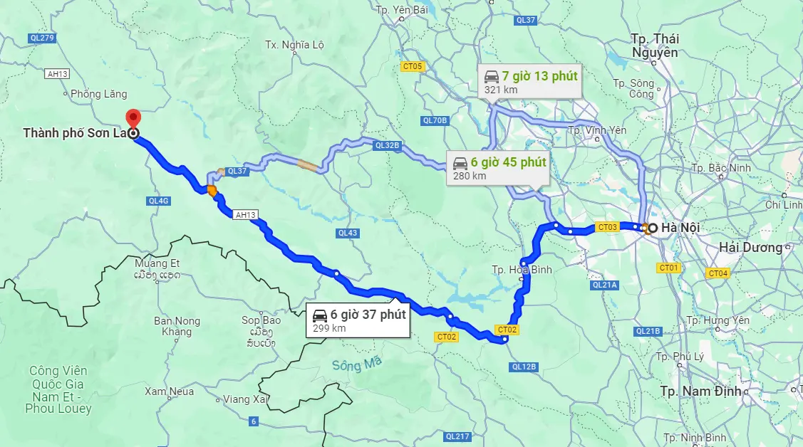 Từ Hà Nội đến Sơn La bao nhiêu km