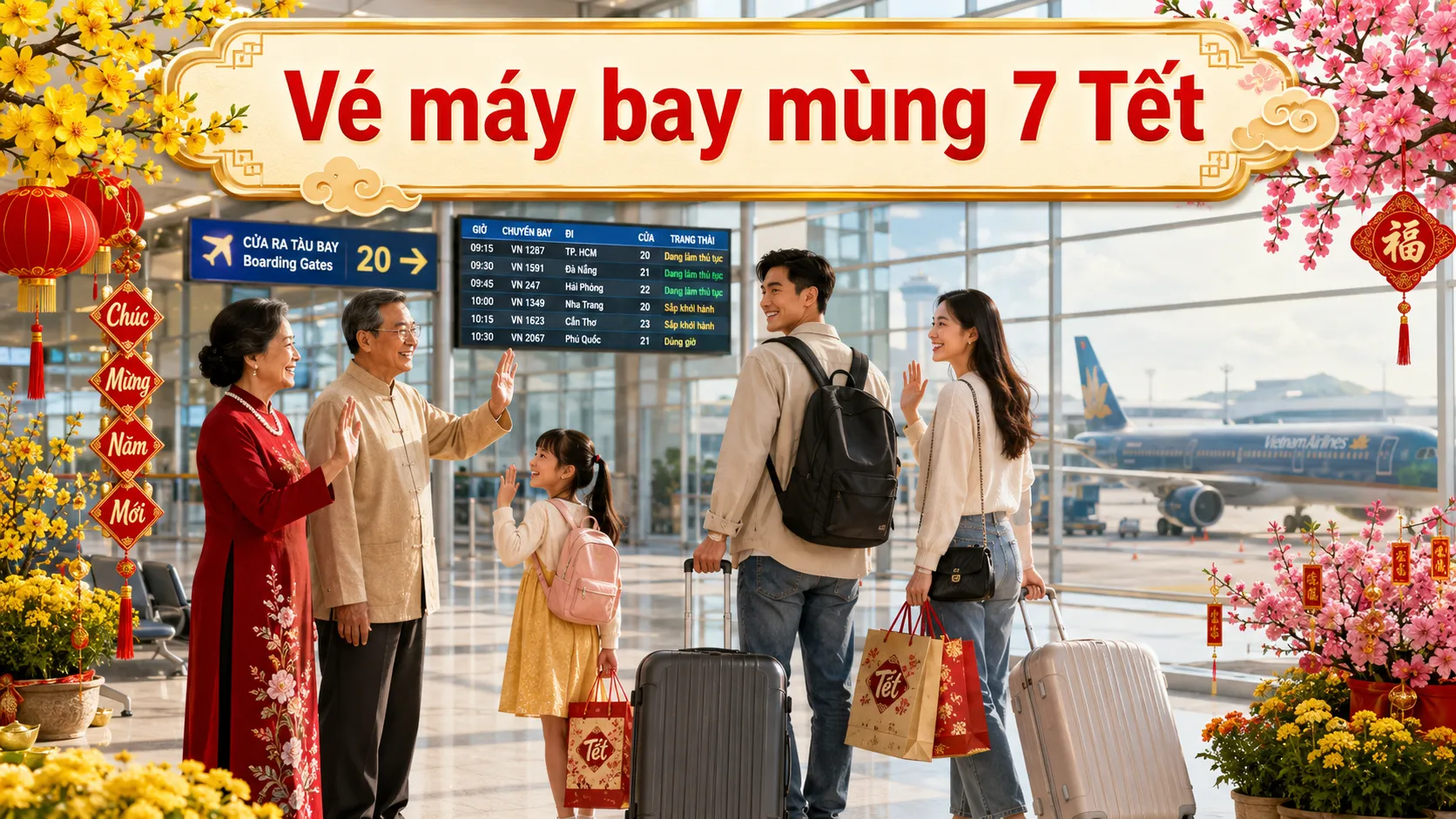 Săn vé máy bay mùng 7 Tết, bí quyết chốt giá rẻ để trở lại thành phố