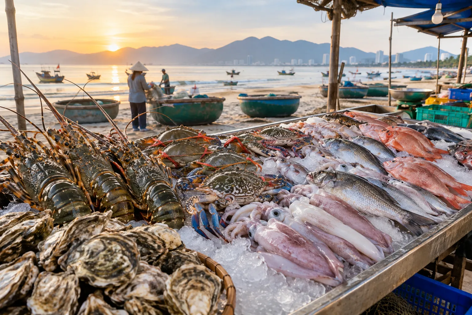 Hải sản tươi sống với giá cả phải chăng ở Đà Nẵng