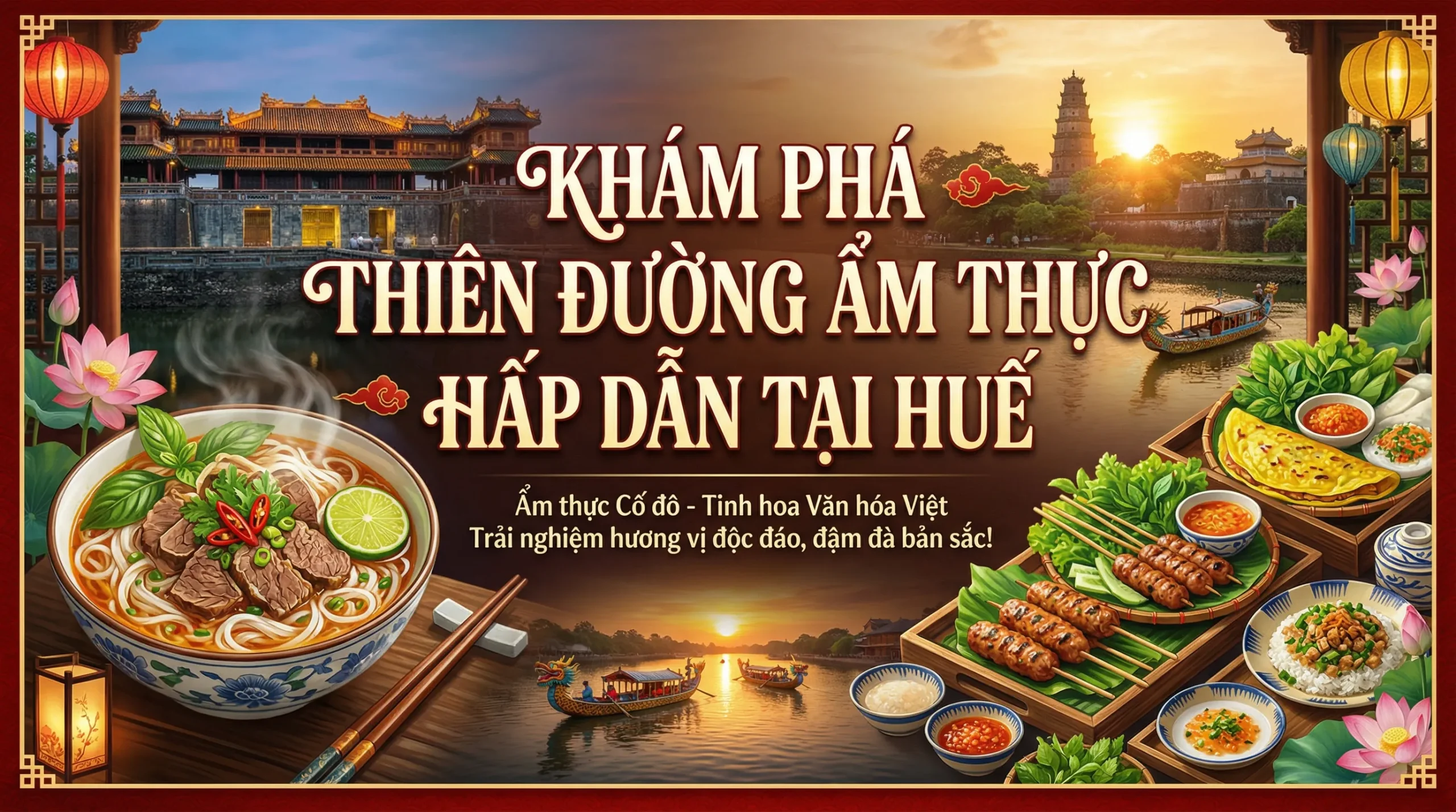 Khám phá thiên đường ẩm thực hấp dẫn tại xứ Huế