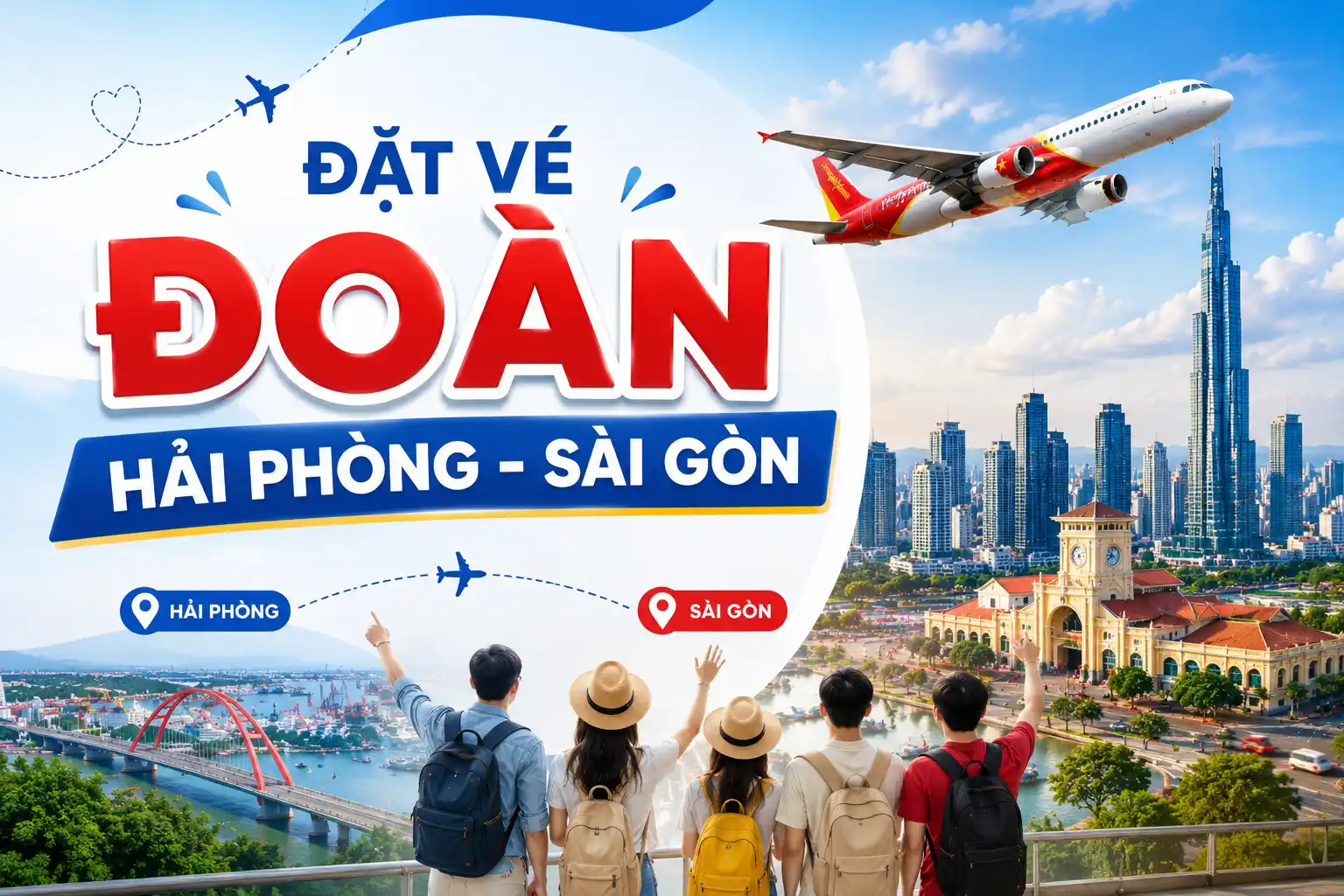 Đặt vé đoàn Hải Phòng Sài Gòn giá tốt